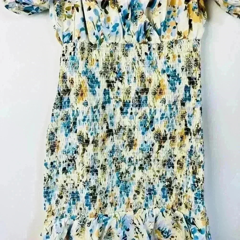 NSR Puff Sleeve Smocked Minidress - Picture 6 of 6
